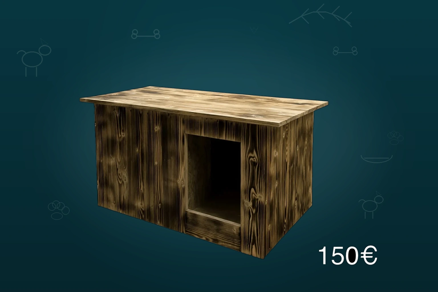 Opaľovaná drevená búda