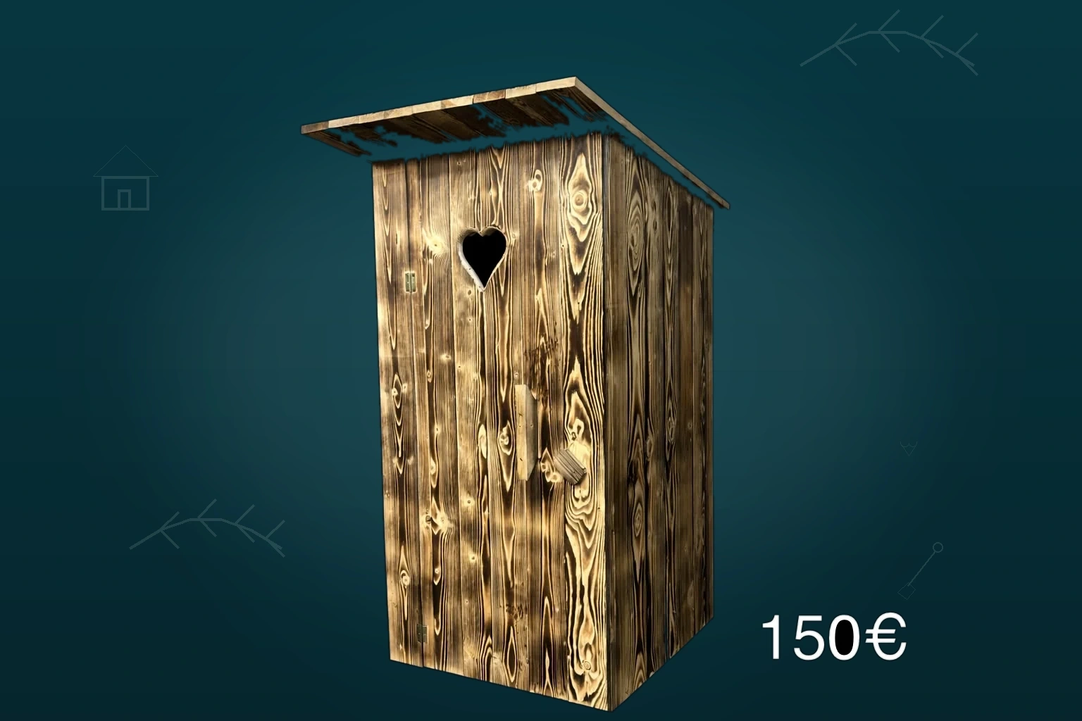 Drevené záhradné WC